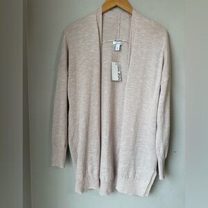 Nine West Open-Front Beige Knit Cardigan Women’s Size XL NWT Long Sleeve
